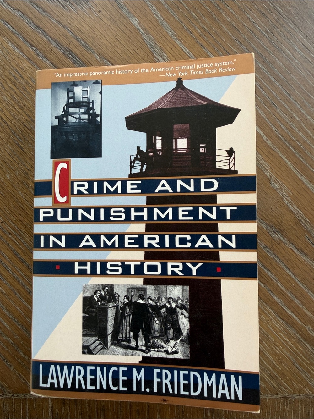 Lawrence M. Friedman crime and punishment in American history paperback